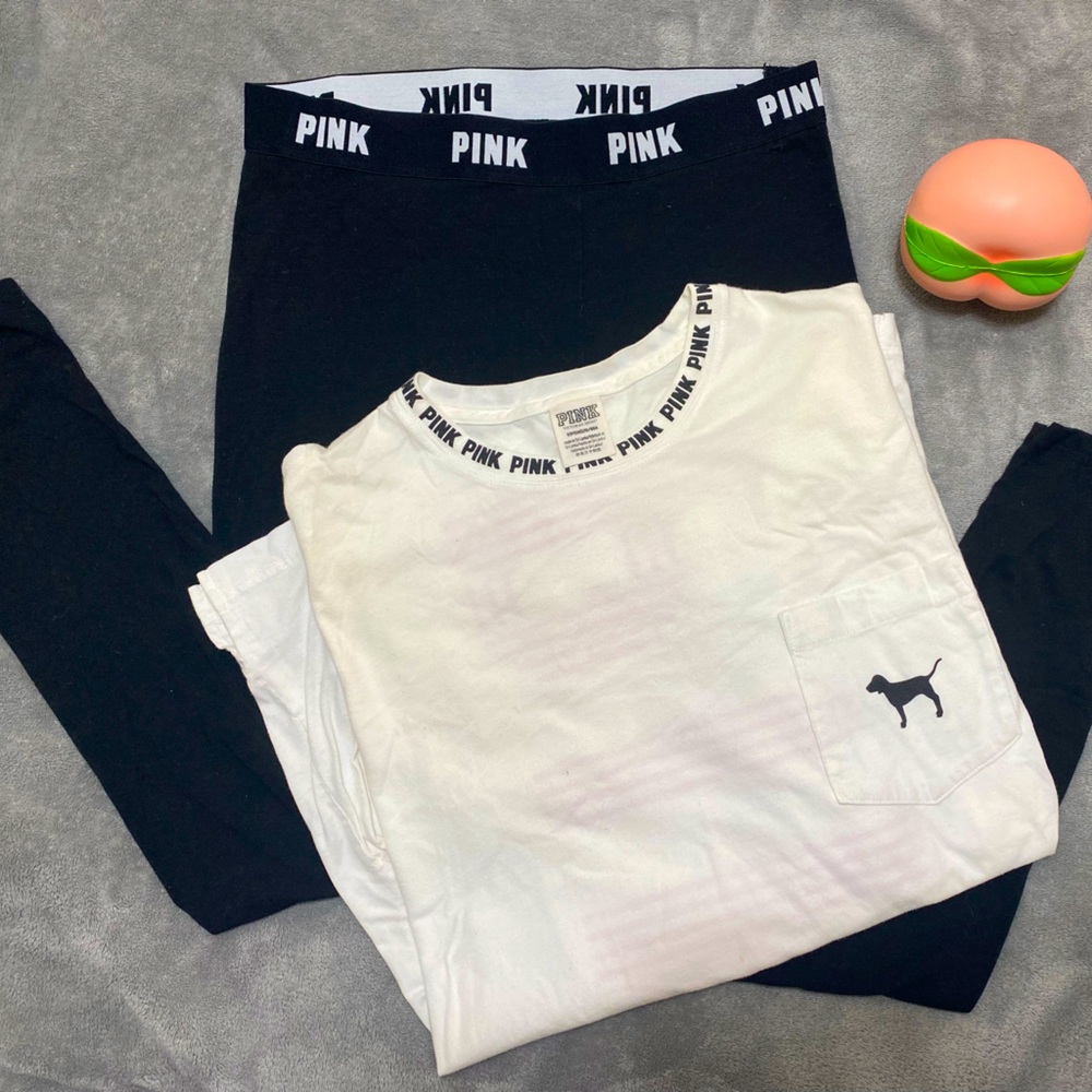 Victoria’s Secret Pink T-Shirt and Legging Set